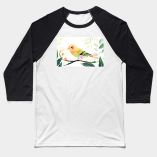 Whimsical and Cute Watercolor Bird Baseball T-Shirt